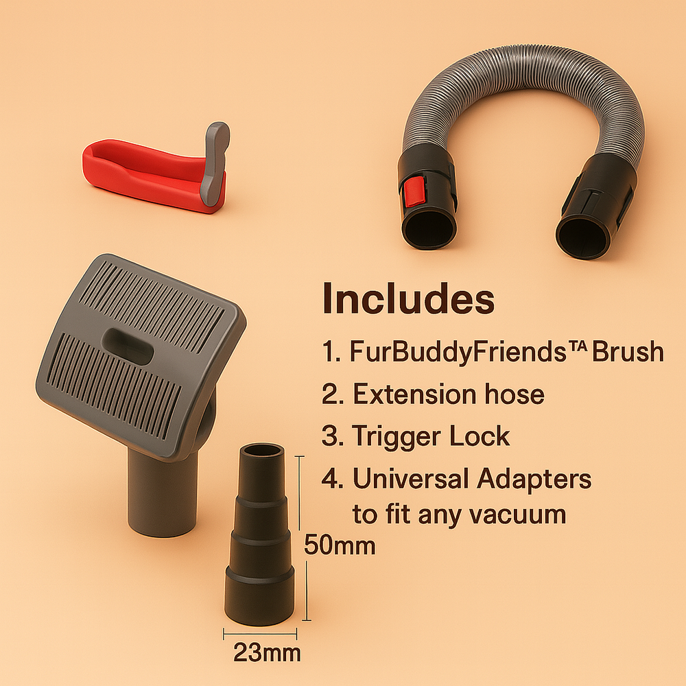 FurBuddyFriends™ Vacuum Pet Brush